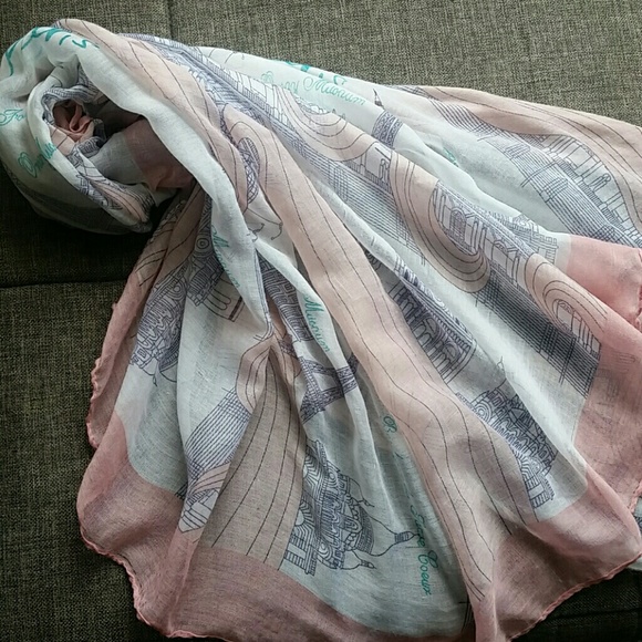 Paris print scarf - Picture 3 of 5